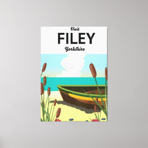Lienzo Cartel de viaje marítimo de Filey, Yorkshire