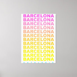 Lienzo Cartel de viaje vintage de Barcelona