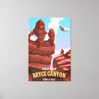 Lienzo Cartel de viaje vintage de Bryce Canyon