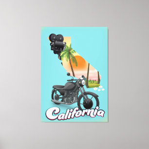 Lienzo Cartel de viaje vintage de California