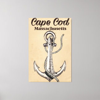 Lienzo Cartel de viaje vintage de Cape Cod Massachusetts