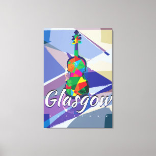 Lienzo Cartel de viaje vintage de Glasgow