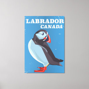 Lienzo Cartel de viaje vintage de Labrador Canadá frailec