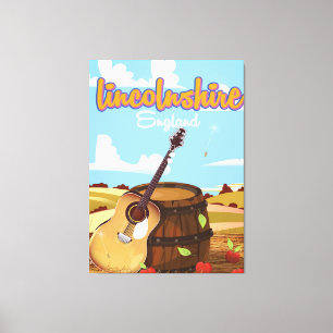 Lienzo Cartel de viaje vintage de Lincolnshire Inglaterra