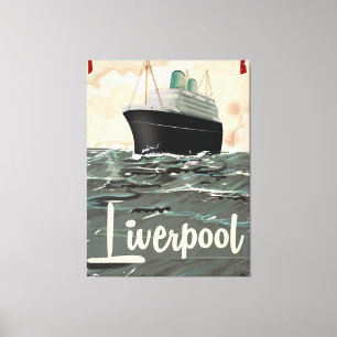 Lienzo Cartel de viaje vintage de Liverpool
