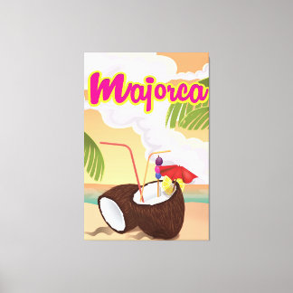 Lienzo cartel de viaje vintage de mallorca.