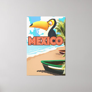 Lienzo Cartel de viaje vintage de México.