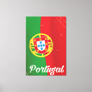 Lienzo Cartel de viaje vintage de Portugal.