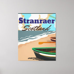 Lienzo Cartel de viaje vintage de Stranraer Escocia