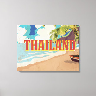 Lienzo Cartel de viaje vintage de Tailandia