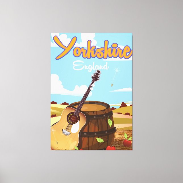 Lienzo Cartel de viaje vintage de Yorkshire (Anverso)