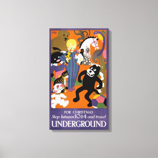 Lienzo Cartel De Viajes En El Metro De Londres (Anverso)