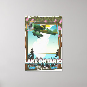 Lienzo Cartel de vuelo norteamericano del Lago Ontario