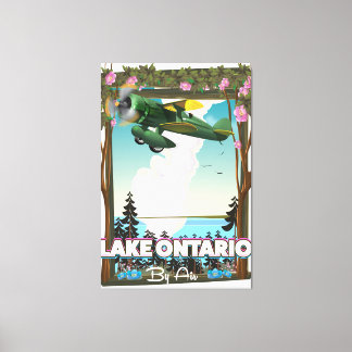 Lienzo Cartel de vuelo norteamericano del Lago Ontario