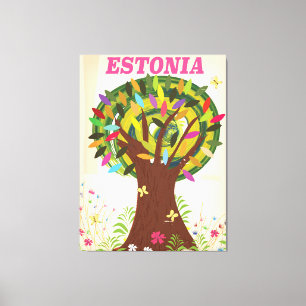 Lienzo Cartel promocional de vacaciones de Estonia