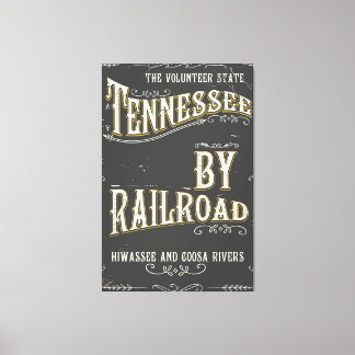 Lienzo Cartel vintage de ferrocarril de Tennessee EE. UU.