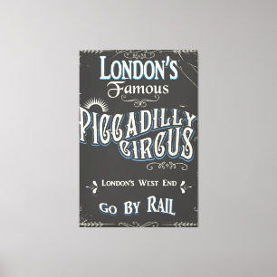 Lienzo Cartel vintage de Piccadilly Circus Londres