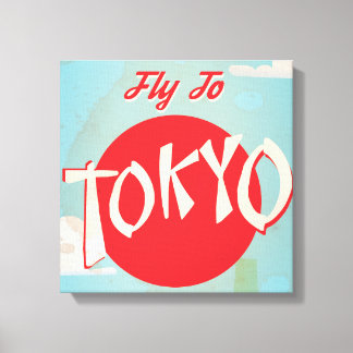 Lienzo Carteles de viaje antiguos de Tokio, Japón