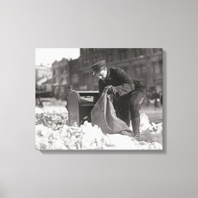 Lienzo Cartero en la nieve, 1922 (Anverso)