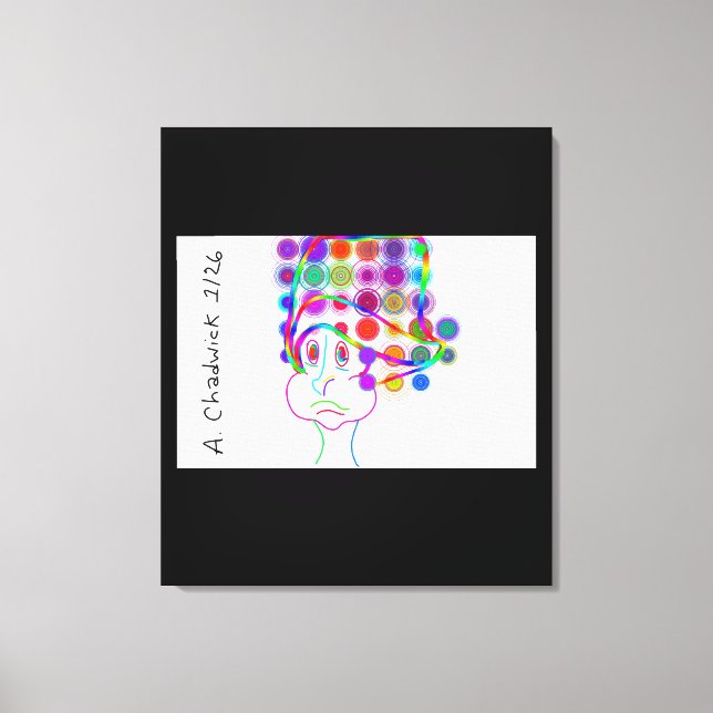Lienzo Cartoon Kid With Goofy Hat  (Anverso)