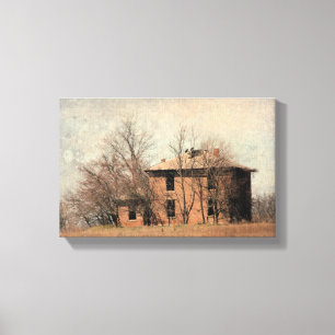 Lienzo Casa abandonada vieja