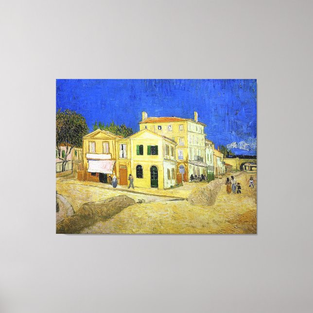 Lienzo Casa amarilla de van Gogh (Casa de Vincent en Arle (Anverso)