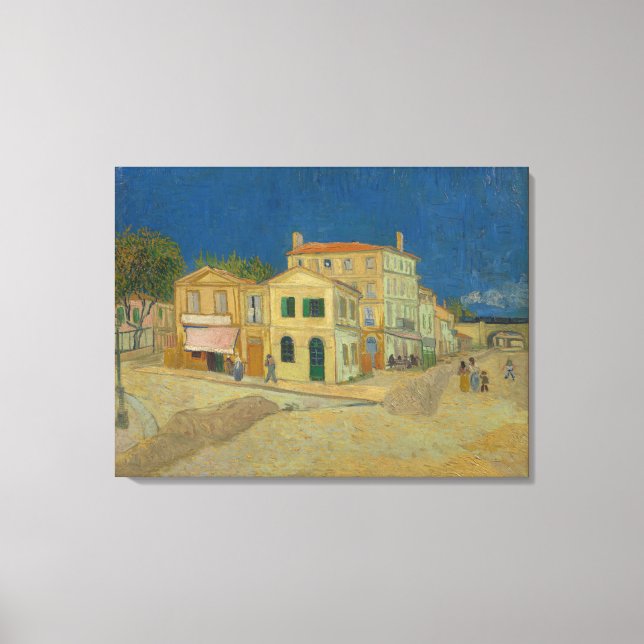 Lienzo Casa amarilla de Vincent van Gogh (Anverso)