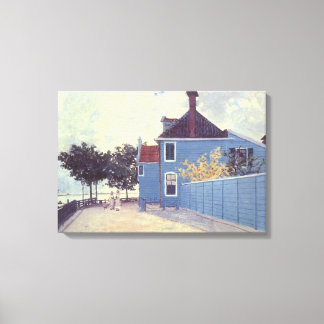 Lienzo Casa azul en Zaandam por Claude Monet