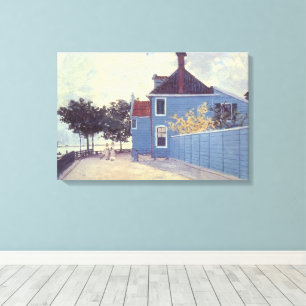 Lienzo Casa azul en Zaandam por Claude Monet