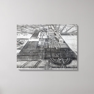 Lienzo Casa Badminton en el condado de Gloucester