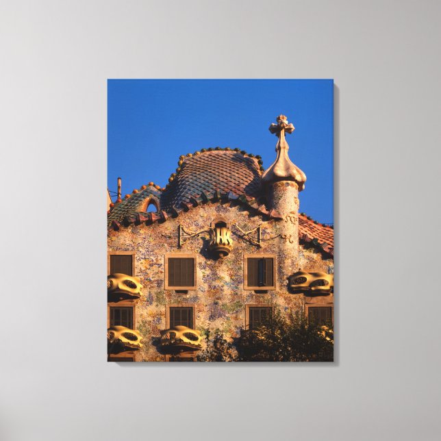 Lienzo Casa Batilo, Arquitectura de Gaudi, Barcelona, (Anverso)