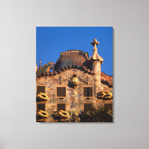 Lienzo Casa Batilo, Arquitectura de Gaudi, Barcelona,
