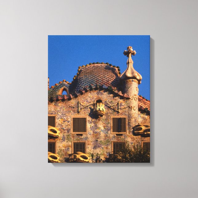 Lienzo Casa Batilo, Arquitectura de Gaudi, Barcelona, (Anverso)