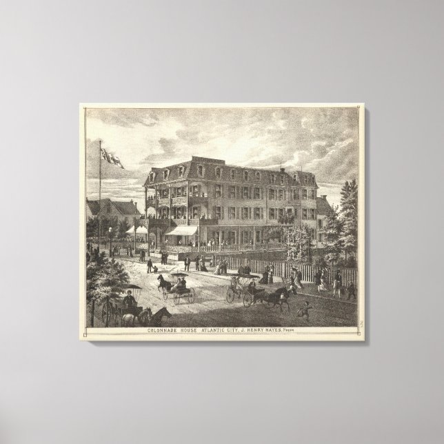 Lienzo Casa Colonnade, Ciudad Atlántica (Anverso)