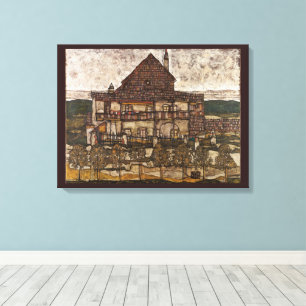 Lienzo Casa con tejado de ripias por Egon Schiele