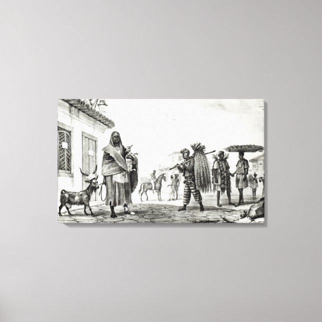 Lienzo Casa de alquiler, caballo y cabra en venta (Anverso)