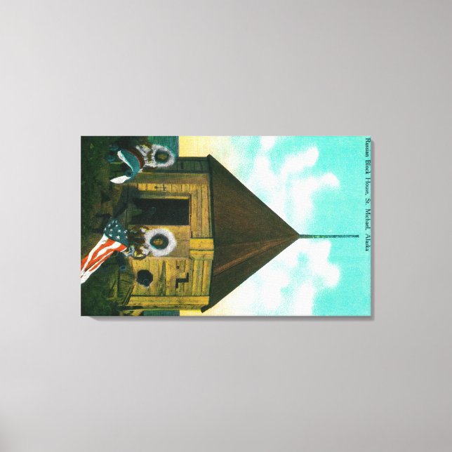 Lienzo Casa de bloques rusa en St. Michael, Alaska (Anverso)