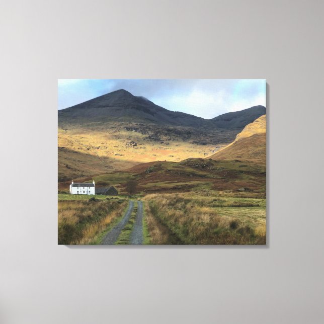 Lienzo Casa de campo aislada en la isla de Mull, Escocia (Anverso)