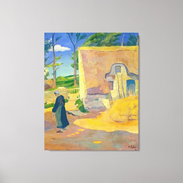 Lienzo Casa de campo en Le Pouldu (Anverso)