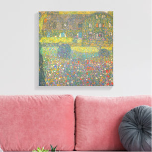 Lienzo Casa de campo junto al Attersee de Gustav Klimt