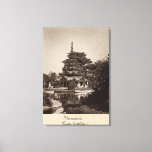 Lienzo Casa de descanso budista, Moulmein, Birmania, c.18