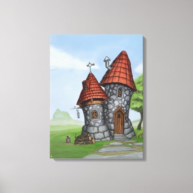 Lienzo Casa de fantasía (Anverso)