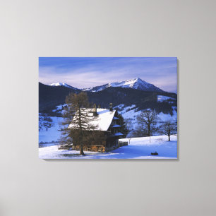 Lienzo Casa de granja y Monte Rigi y Pilatus,