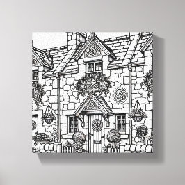 Lienzo Casa de la terraza #9