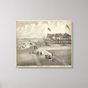 Lienzo Casa de Neptuno, playa del océano, NJ