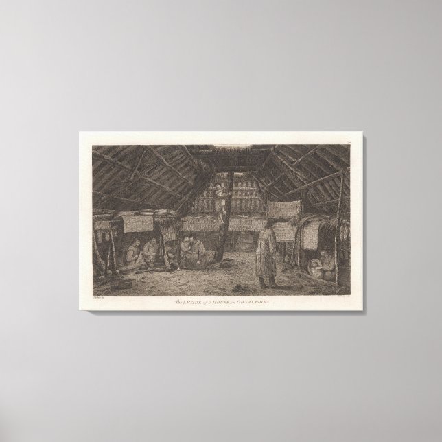 Lienzo Casa de Oonalashka, Alaska (Anverso)