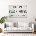 Lienzo Casa de playa Rustic Moderno Industrial<br><div class="desc">Aumente su espacio de vida con nuestro exquisito cartel de casa de campo industrial de lona estirada, donde el encanto intemporal se encuentra con la estética de una casa de campo moderna. Esta obra de arte combina sin esfuerzo la elegancia rústica con un aire industrial, con un fondo falso rayado...</div>