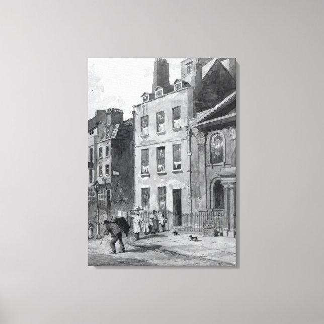 Lienzo Casa de Sir Isaac Newton (Anverso)