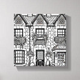 Lienzo Casa de terraza #28