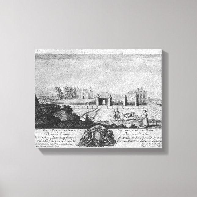 Lienzo Casa de Voltaire en Ferney, al norte (Anverso)